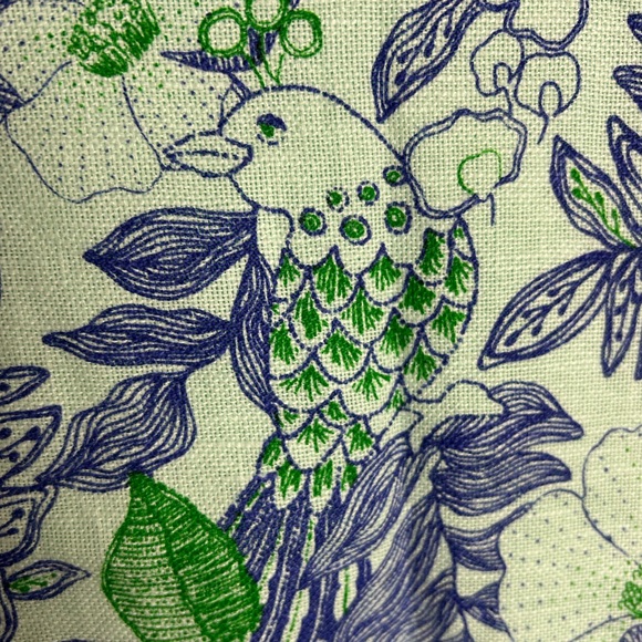 Vineyard Vines Cordia Floral Dress Blue Green Embroidered Size 10 Cotton Linen - Picture 15 of 16